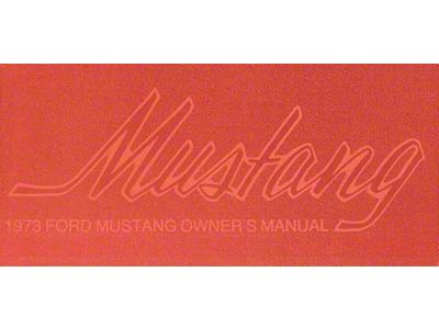 1973 Mustang Owners Manual