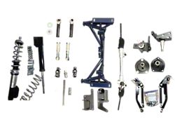 Race Tubular K-Member Complete Swap with Manual Steering Rack, A-Arms, Engine Mounts and Spindle Struts (64-66 Mustang w/ 79-93 Mustang Spindles)