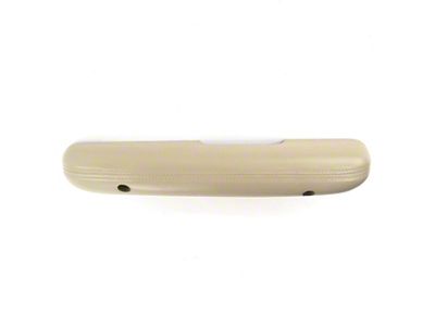 Standard Interior Arm Rest Pad; Light Parchment White; Driver Side (1968 Mustang)