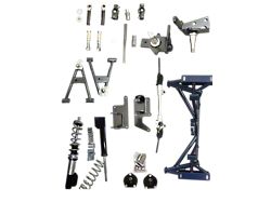 Street Tubular K-Member Complete Swap with Manual Steering Rack, A-Arms, Engine Mounts and Spindle Struts (64-66 Mustang w/ 79-93 Mustang Spindles)