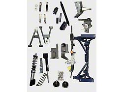 Street Tubular K-Member Complete Swap with Power Steering Rack, A-Arms, Engine Mounts and Spindle Struts (64-66 Mustang w/ 79-93 Mustang Spindles)