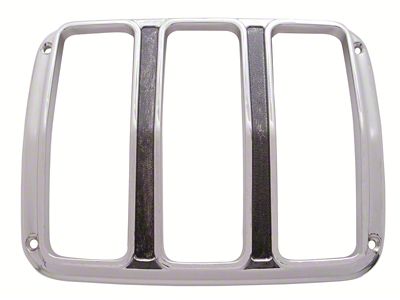 Tail Light Bezel; Chrome with Black Detail (64-66 Mustang)