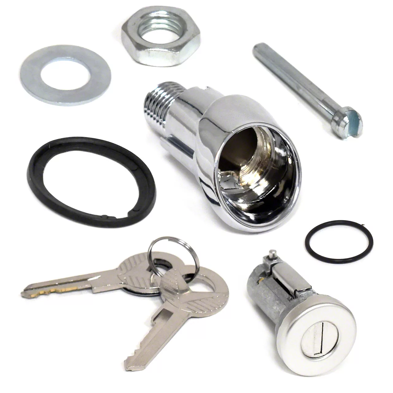 thumbnail image 2 of PY Autolock Trunk Lock Set For Classic Mopars! Fits 1966-1972 Charger, Dart, Road Runner, Scamp. Includes Replacement Keys. Vintage Correct Part For Your Restoration. 2 of 5