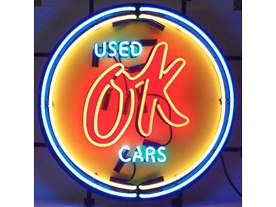 Neon Sign, OK Used Cars Design