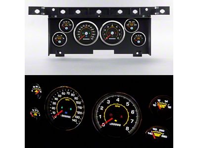 New Vintage USA M-102 Series Direct Fit Gauge Kit; Black (80-86 Bronco)