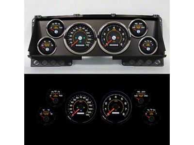 New Vintage USA M-102 Series Direct Fit Gauge Kit; Black (87-91 Bronco)