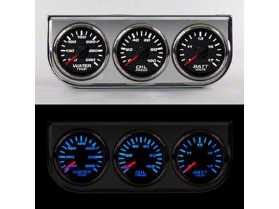 New Vintage USA Performance II Series 3-Gauge Power Pack; Black (Universal; Some Adaptation May Be Required)