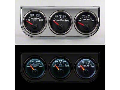 New Vintage USA Performance Series 3-Gauge Power Pack; Black (Universal; Some Adaptation May Be Required)