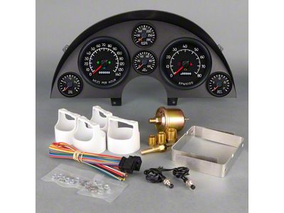 New Vintage USA CFR Series Direct Fit Gauge Kit; Red (84-89 Corvette C4)