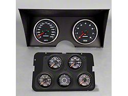 New Vintage USA Performance II Series Direct Fit Gauge Kit; Black (68-77 Corvette C3)