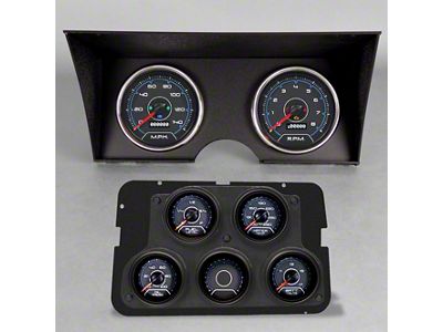 New Vintage USA Performance II Series Direct Fit Gauge Kit; Black (78-82 Corvette C3)