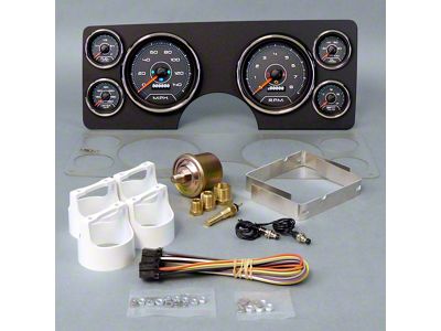 New Vintage USA Performance II Series Direct Fit Gauge Kit; Black (84-89 Corvette C4)