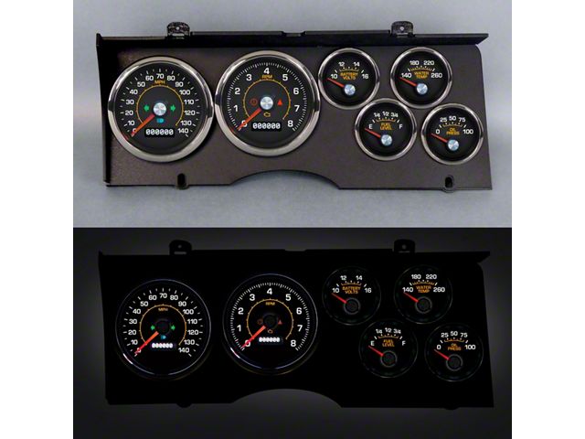 New Vintage USA M-102 Series Direct Fit Gauge Kit; Black (78-81 Monte Carlo)