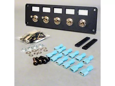 New Vintage USA Toggle Switch Panel without Guards; RGB LED (Universal; Some Adaptation May Be Required)