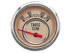 New Vintage USA Woodward Series Transmission Temperature Gauge; Beige; 2-1/16-Inch (Universal; Some Adaptation May Be Required)