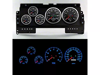 New Vintage Gauge Kit Ford Truck 92-96 Perf II Black New Vintage Gauge Kit Ford Truck 92-96 Perf II Black