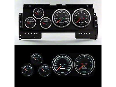 New Vintage Gauge Kit Ford Truck 87-91 Perf II White