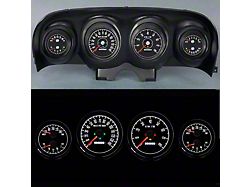 New Vintage USA M-153 Series Direct Fit Gauge Kit; Black (69-70 Mustang)