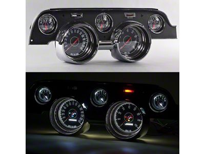 New Vintage USA 67 Series Direct Fit Gauge and Wiring Kit (67-68 Mustang)