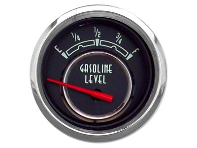 New Vintage USA Woodward Series Fuel Level Gauge; Black; 2-1/16-Inch (Universal; Some Adaptation May Be Required)