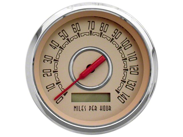 New Vintage USA Ecklers Woodward Series Speedometer; 140 MPH; Beige; 3 ...