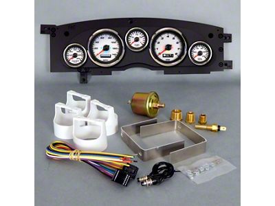 New Vintage USA CFR Series Direct Fit Gauge Kit; Blue (90-92 Camaro)