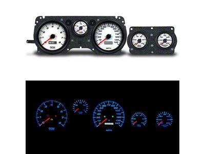 New Vintage USA CFR Series Direct Fit Gauge Kit; Red (93-96 Camaro)