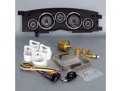 New Vintage USA Performance II Series Direct Fit Gauge Kit; Black (93-96 Camaro)