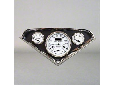 New Vintage USA 1940 Series Direct Fit Gauge Kit; White (55-59 Chevrolet/GMC Truck)