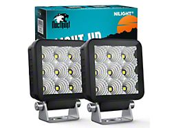 3-Inch Square LED Lights; Flood Beam (Universal; Some Adaptation May Be Required)