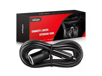 Nilight Heavy Duty Cigarette Lighter Extension Cord Cable; 14-Foot