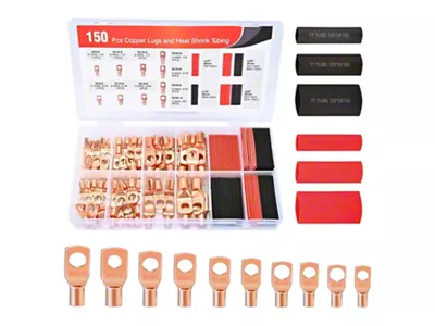 Nilight Copper Wire Lugs and Heat Shrink Tubing Set