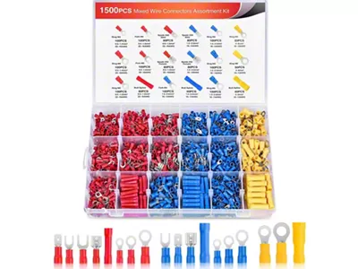 Nilight Electrical Wire Terminal Crimp Connectors; 1500-Pieces