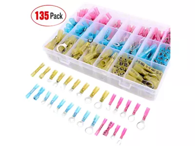 Nilight Heat Shrink Wire Connectors; 135-Pieces