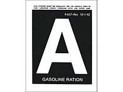 Nostalgia Decal - A Gasoline Ration - 3 Tall