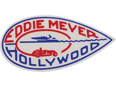 Nostalgia Decal - Eddie Meyer Hollywood - 3-3/4 wide X 2 high