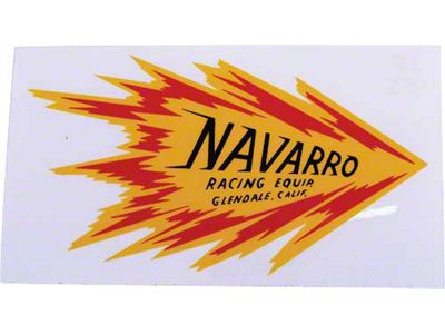 Nostalgia Decal - Navarro Racing Equipment - 5.5 Wide X 3 High