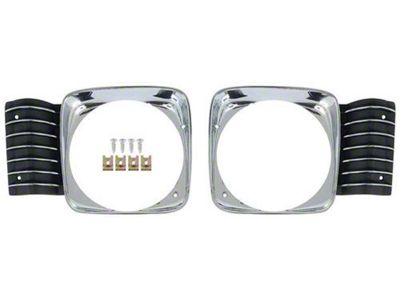 Headlight Bezels; Chrome (1968 Chevy II)