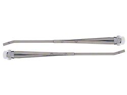 Wiper Arms; 13-Inch; Polished Stainless (62-67 Chevy II)