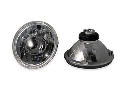 Nova - 7 Inch Round Projector Headlights, Chrome, 1962-1979