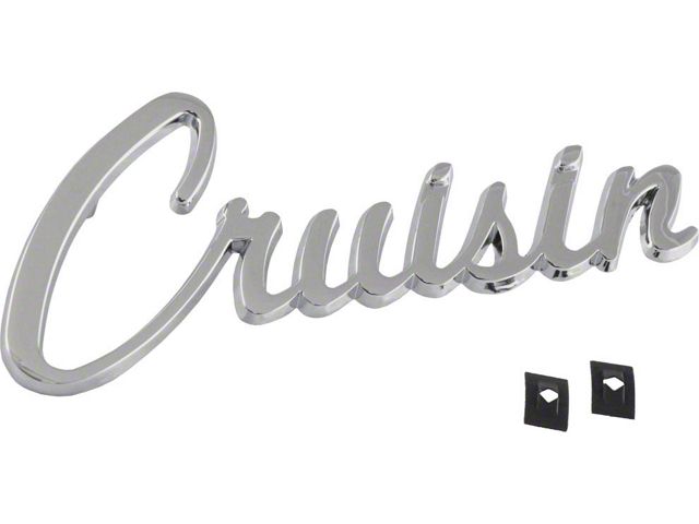 Nova And Chevy II Cruisin Script Emblem, Chrome, 1962-1979