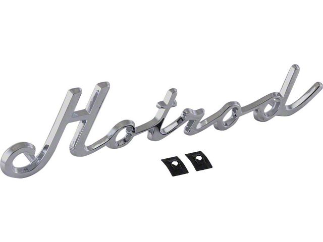 Nova And Chevy II Hotrod Script Emblem, Chrome, 1962-1979