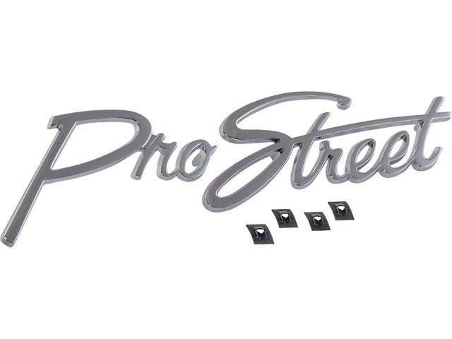 Pro Street Emblems Ecklers Pro Street Script Emblem, Chrome (62-68 Chevy II; 69-79 Nova)