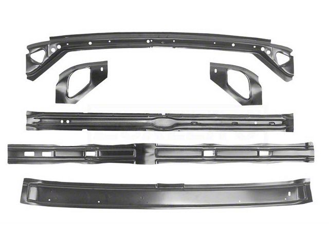 Nova And Chevy II Roof Panel Inner Braces, Coupe, 1966-1967