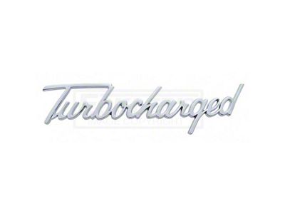 Nova And Chevy II Turbocharged Script Emblem, Chrome, 1962-1979