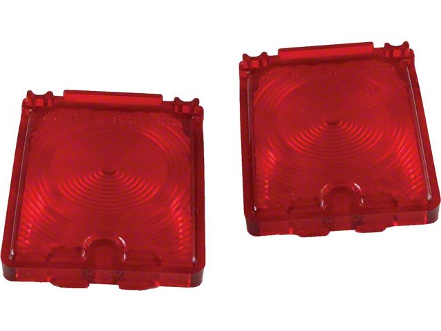 Nova Back-Up Light Lenses, Red, 1966-1967