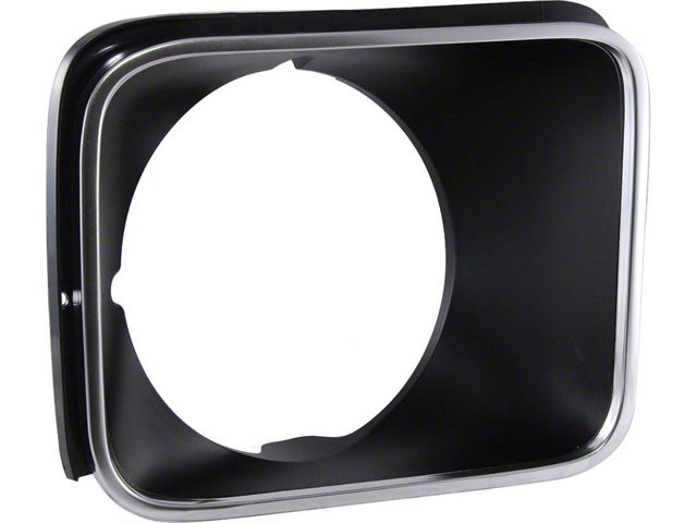 Nova Bezels, Headlight, Right Hand, Black, 1975-1978 (Nova, Super Sport SS Coupe, Two-Door)