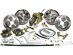 Nova Big Brake Wheel Kit, Complete, 13, With Red Powder Coat Calipers, 1968-1974