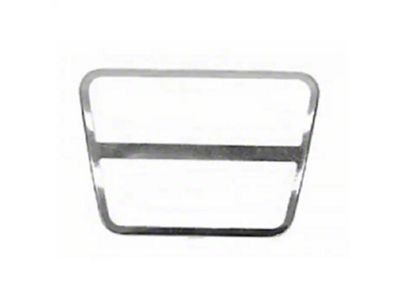 Brake or Clutch Pedal Pad Trim; Polished Stainless (68-72 Chevy II, Nova)