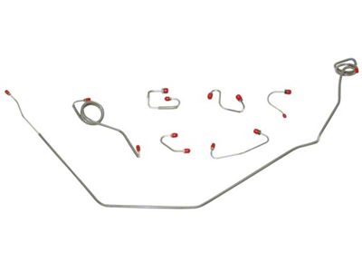 Nova Brake Line Set, Power Disc, Stainless Steel, Seven Piece Set, 1970